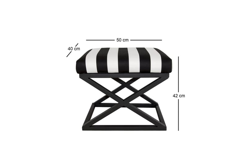 Gillie Puf 40 cm - Sort/Hvid - Møbler - Stole & lænestole - Taburet & skammel - Ottoman