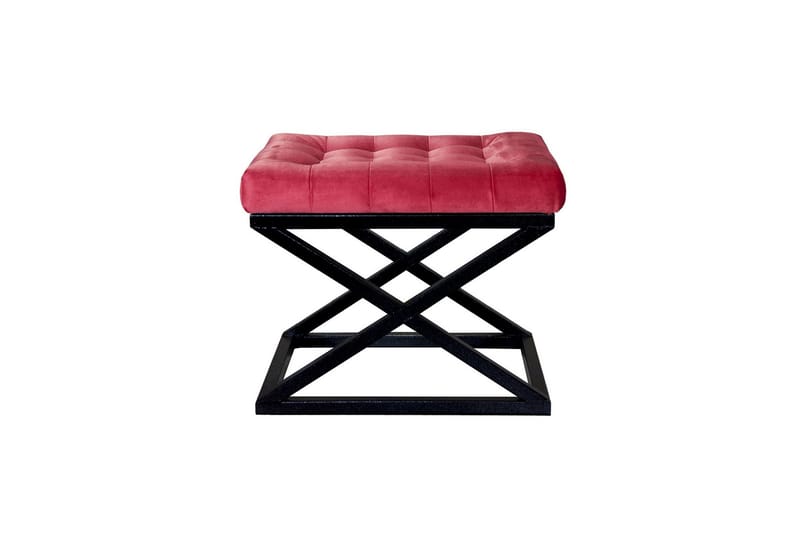 Gillie Puf 40 cm, Sort/Rød