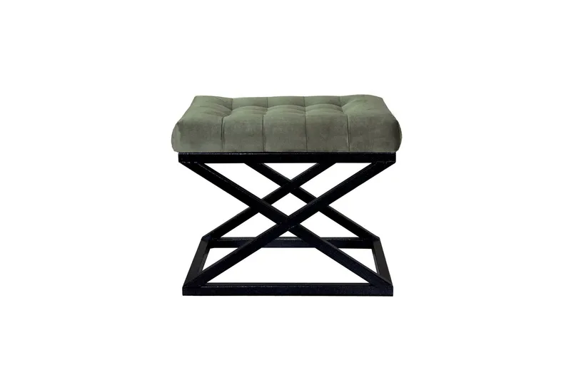 Gillie Puf 40 cm, Sort/Grøn