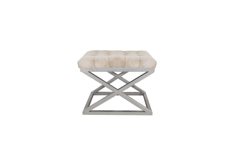 Gillie Puf 40 cm - Sølv/Creme - Møbler - Stole & lænestole - Taburet & skammel - Ottoman
