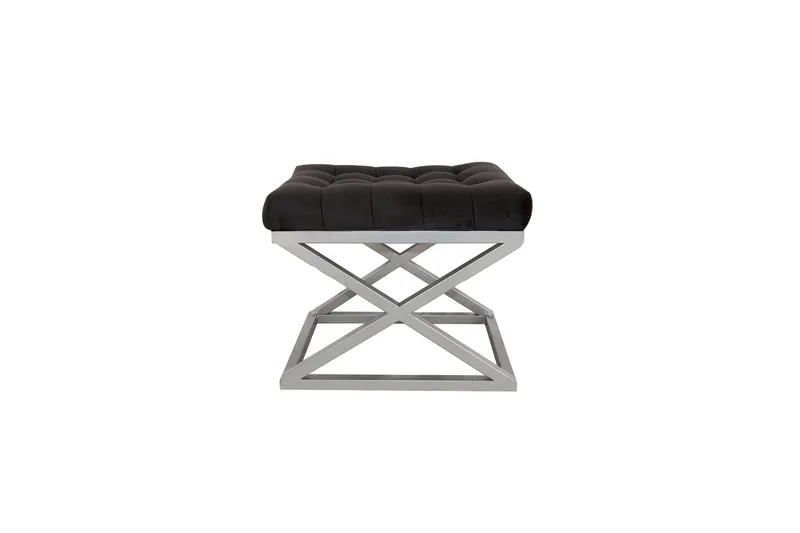 Gillie Puf 40 cm - Sølv/Sort - Møbler - Stole & lænestole - Taburet & skammel - Ottoman