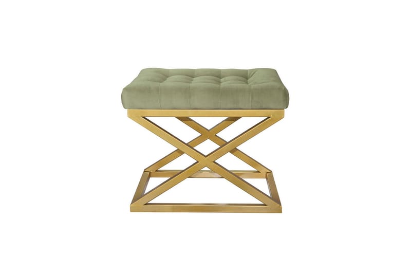 Gillie Puf 40 cm, Guld/Grøn