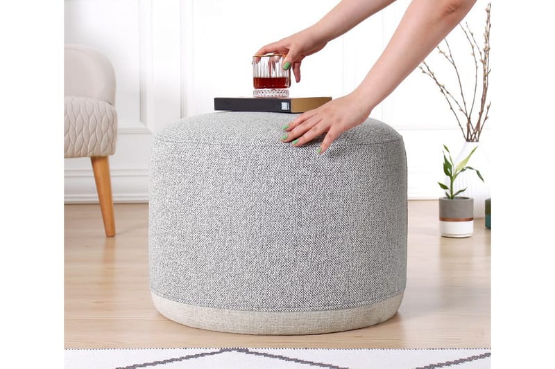 Harrodsburg Siddepuf 51 cm - Lysegrå - Møbler - Stole & lænestole - Taburet & skammel - Ottoman