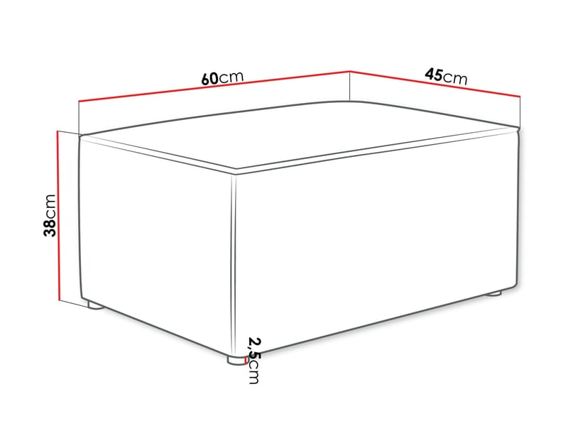 Hobson Fodskammel 60 cm - Blå - Møbler - Stole & lænestole - Taburet & skammel - Puf