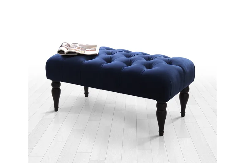 Hodgenville Fodskammel 92 cm Rektangulær - Marineblå - Møbler - Stole & lænestole - Taburet & skammel - Puf