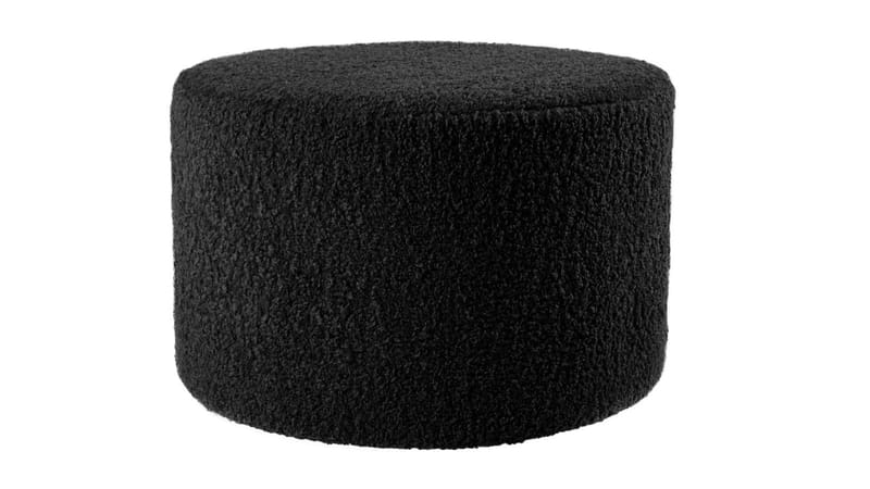 House Puff 55 cm Rund Teddy, Sort