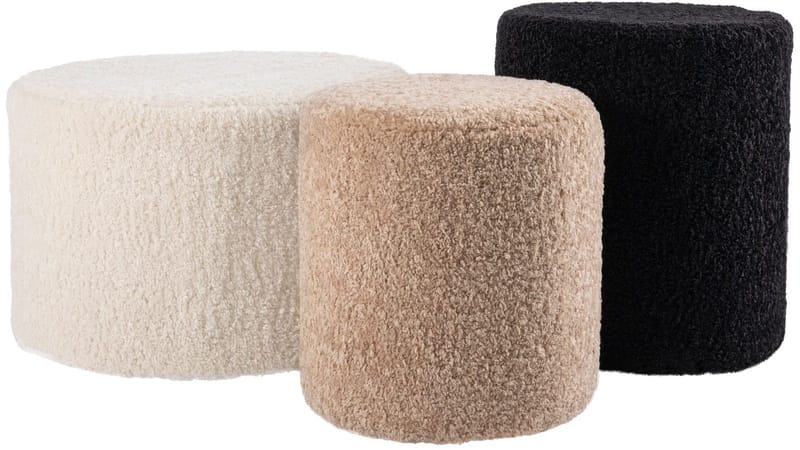 House Puff 35 cm Rund Teddy - Beige - Møbler - Stole & lænestole - Taburet & skammel - Ottoman