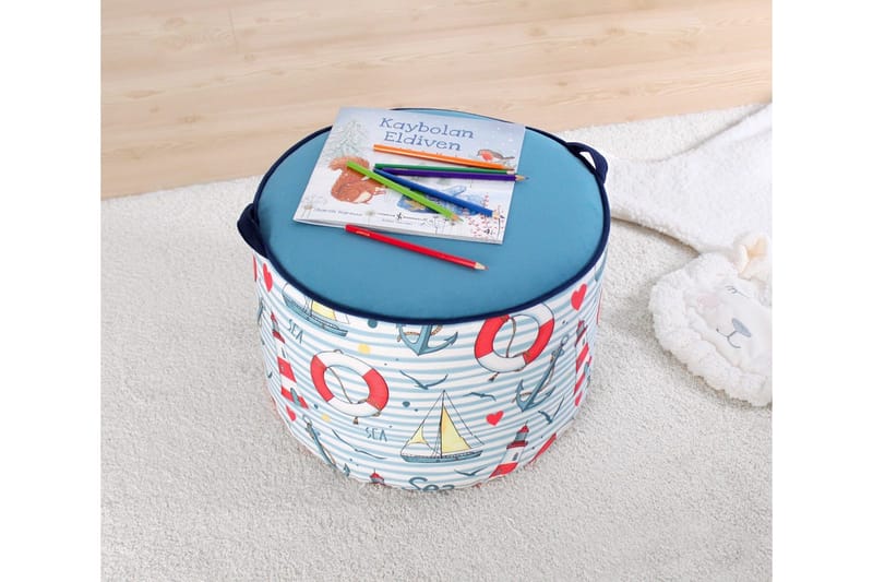 Lachine Børnepuf - Lyseblå/Hvid - Møbler - Stole & lænestole - Taburet & skammel - Ottoman