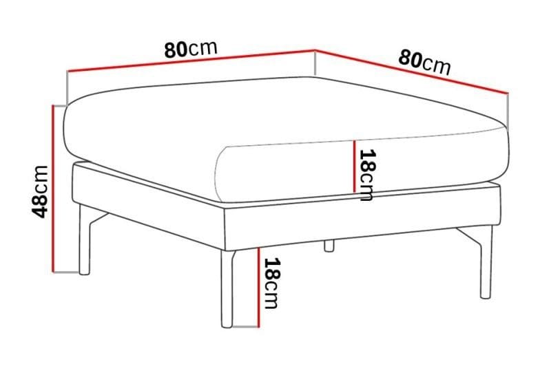 Menard Stof Fodskammel 87 cm bred - Brun - Møbler - Stole & lænestole - Taburet & skammel - Puf