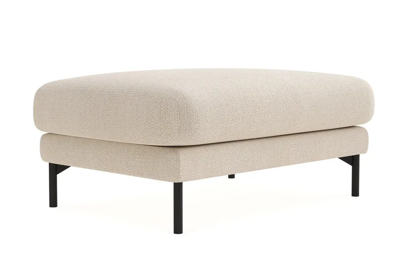 Menard Premium Fotskammel i Chenille - Lys Beige - Møbler - Stole & lænestole - Taburet & skammel - Puf