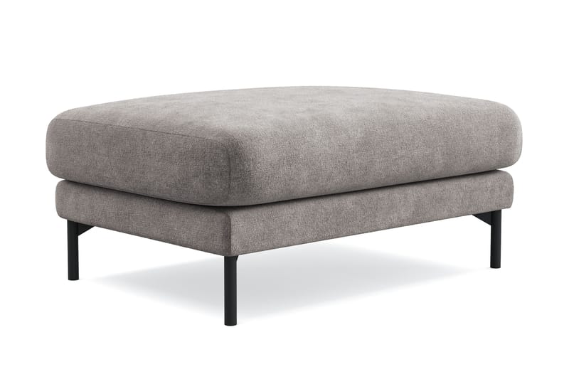 Menard Premium fodskammel i chenille - Grå/Brun - Møbler - Stole & lænestole - Taburet & skammel - Puf