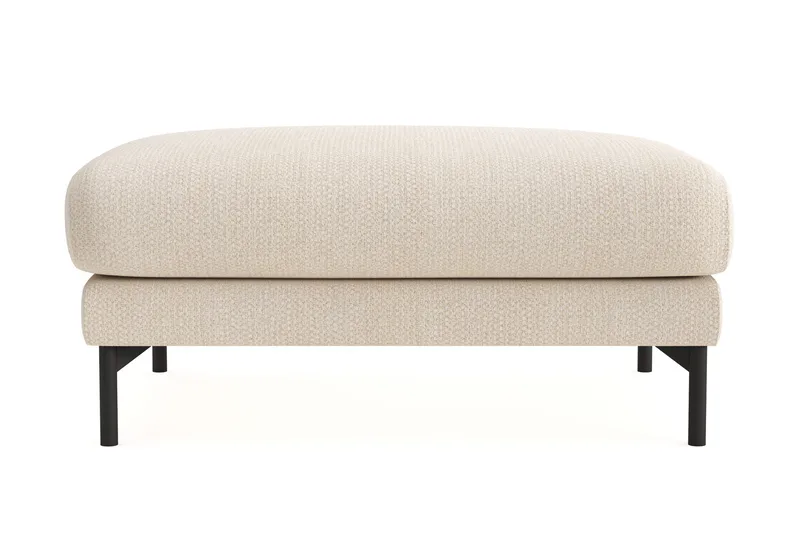 Menard Premium Fotskammel i Chenille, Lys Beige