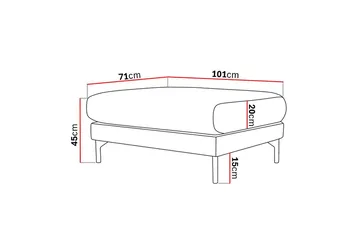 Menard Premium fodskammel i chenille - Grøn - Møbler - Stole & lænestole - Taburet & skammel - Puf