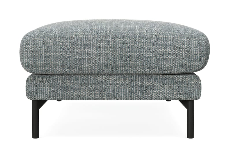 Menard Premium fodskammel i chenille - Grå/Blå - Møbler - Stole & lænestole - Taburet & skammel - Puf