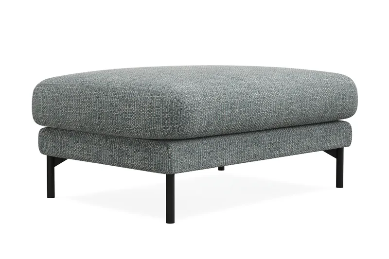 Menard Premium Fotskammel i Chenille - Grå/Blå - Møbler - Stole & lænestole - Taburet & skammel - Puf
