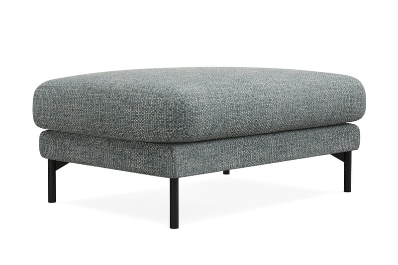 Menard Premium fodskammel i chenille - Grå/Blå - Møbler - Stole & lænestole - Taburet & skammel - Puf