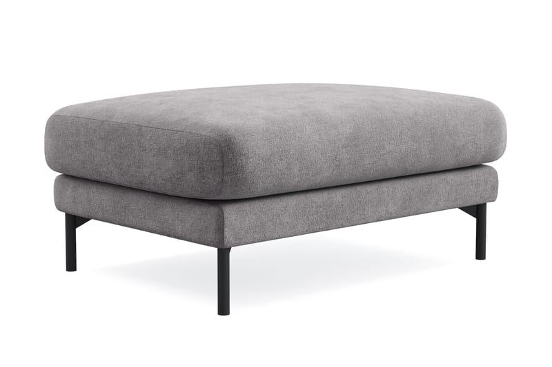 Menard Premium fodskammel i chenille - Grå - Møbler - Stole & lænestole - Taburet & skammel - Puf
