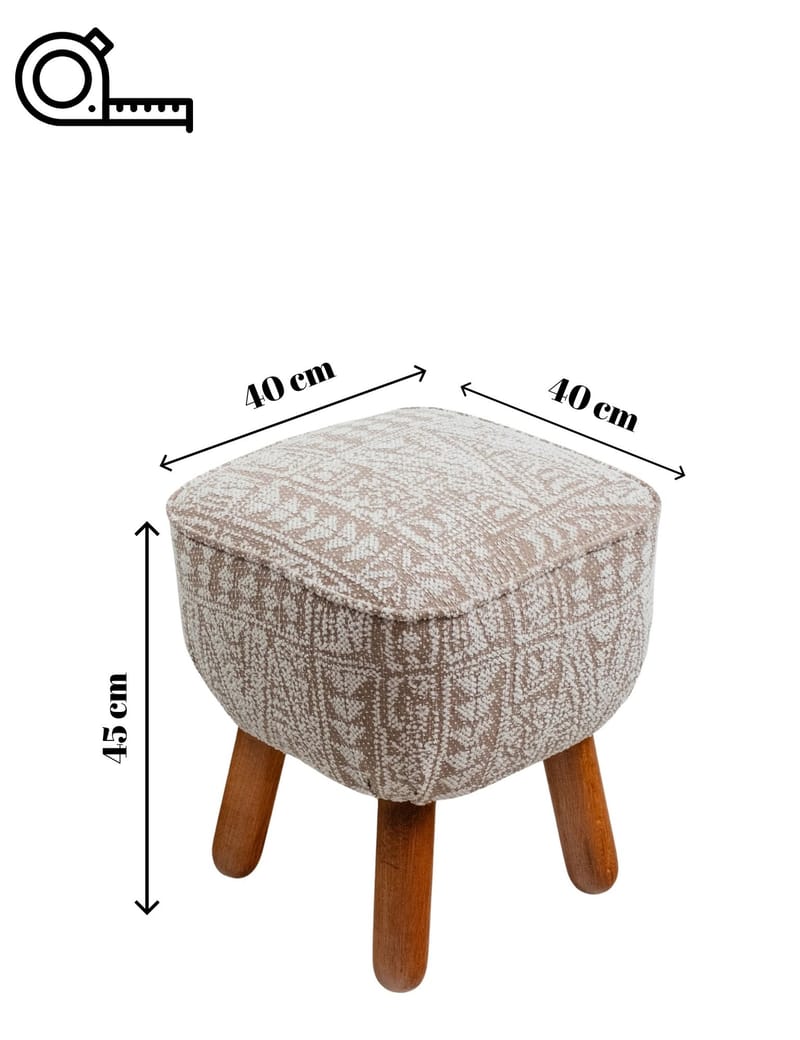 Merabe siddepuf 40 cm - Beige - Møbler - Stole & lænestole - Taburet & skammel - Ottoman