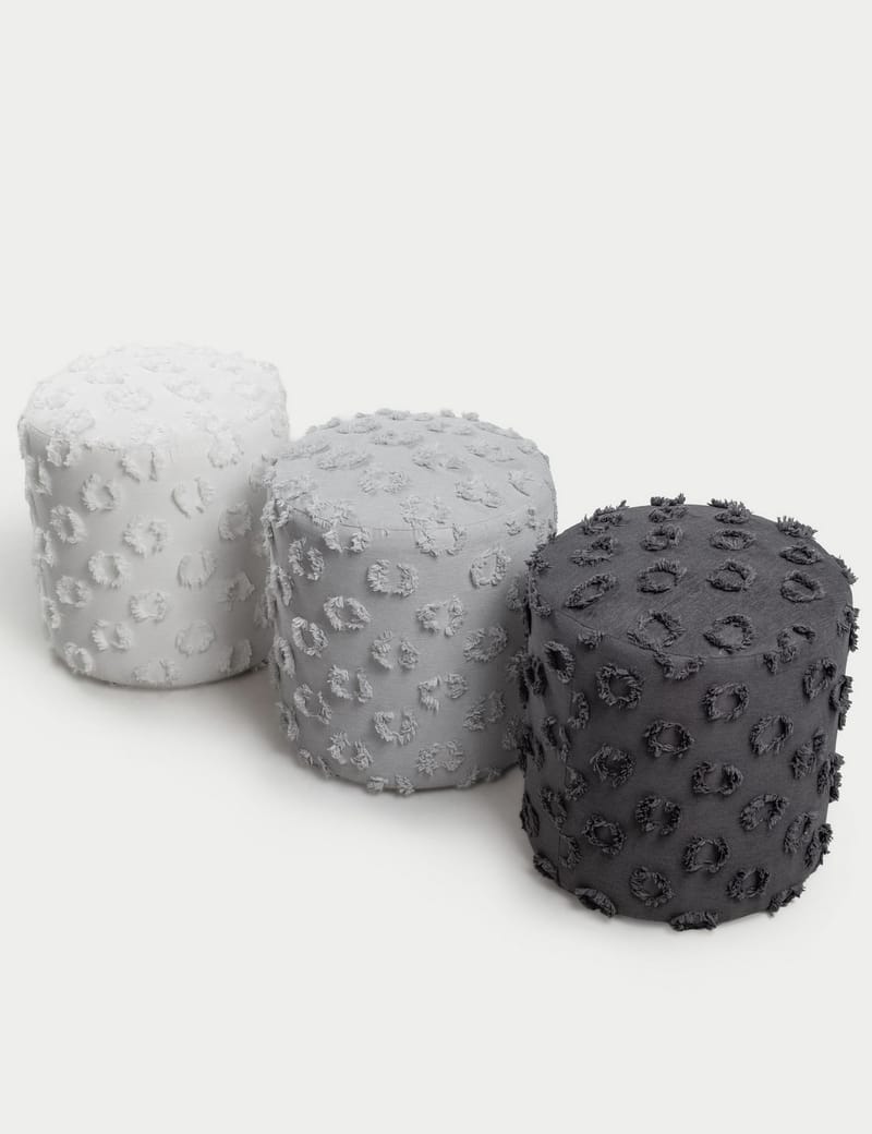 Meric siddepuf 40 cm rund - Antracit - Møbler - Stole & lænestole - Taburet & skammel - Ottoman