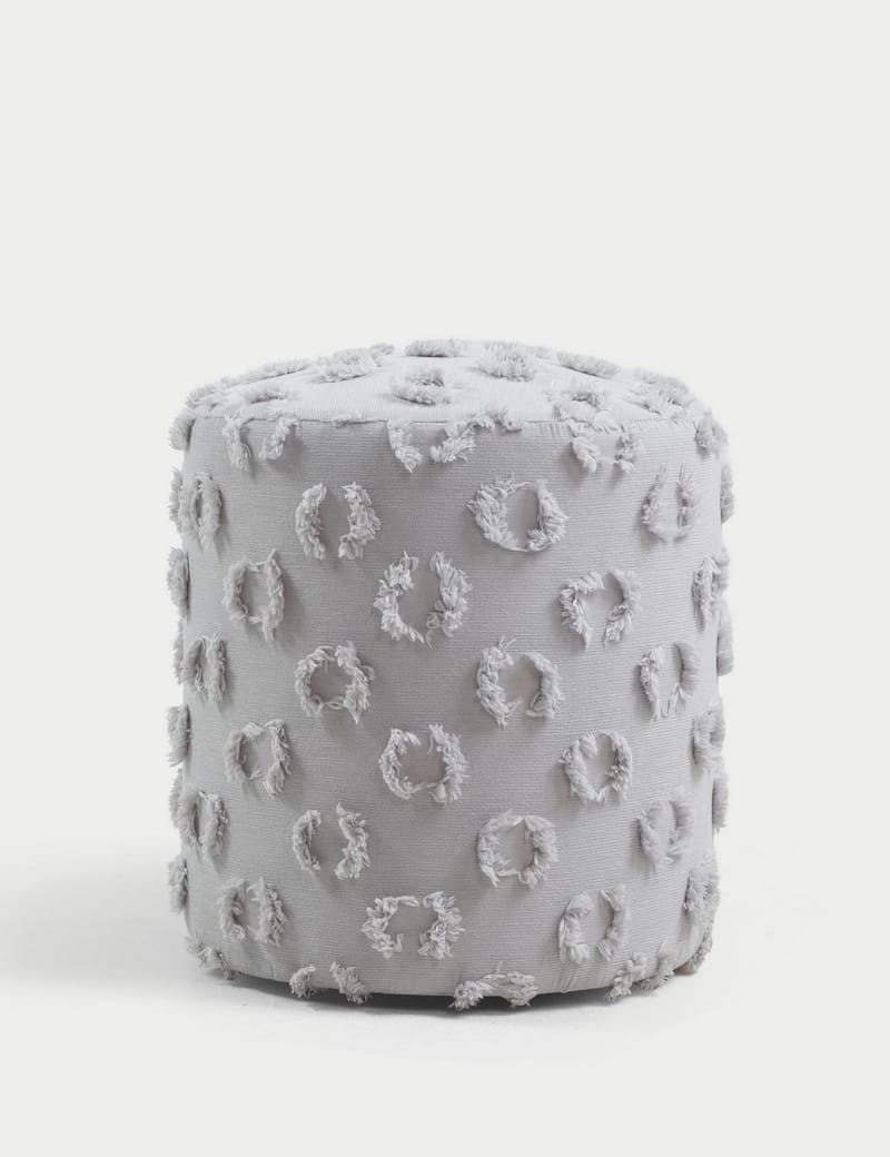 Meric siddepuf 40 cm rund, Grå