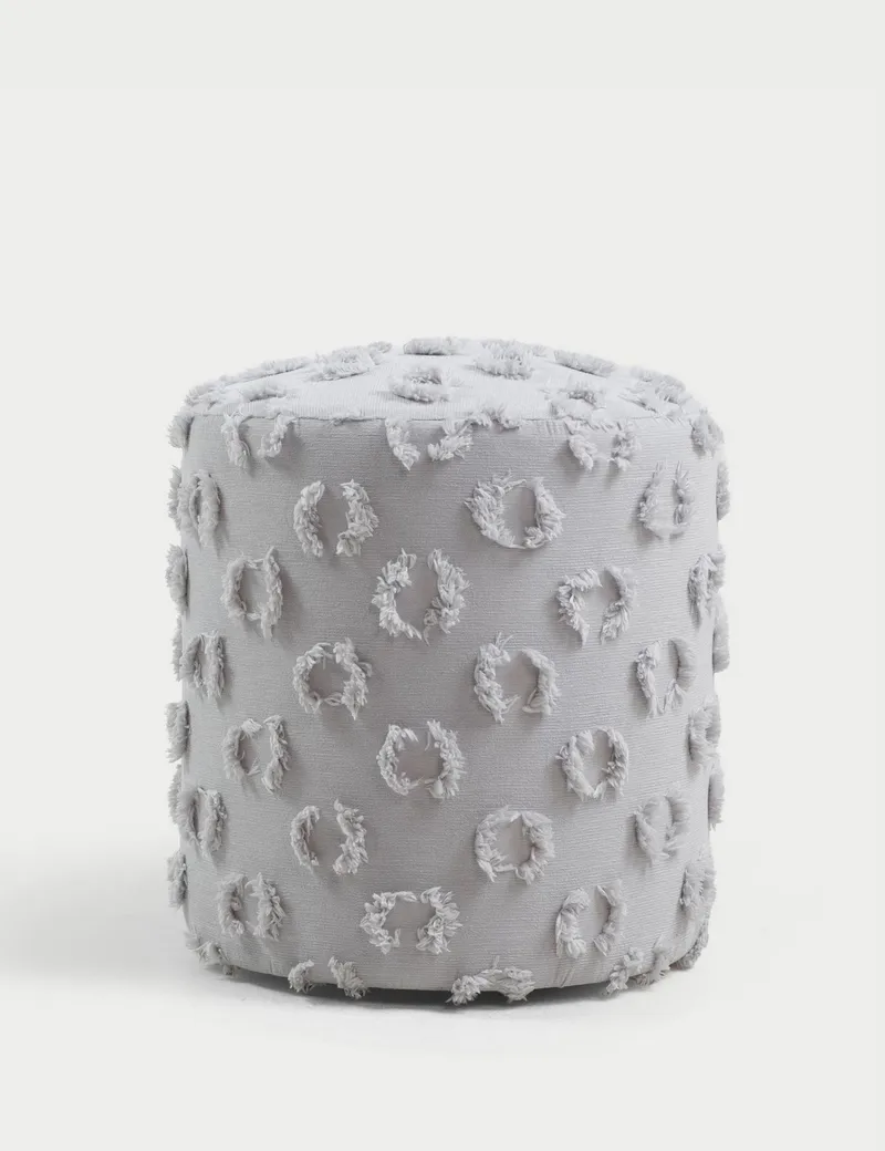 Meric siddepuf 40 cm rund, Grå