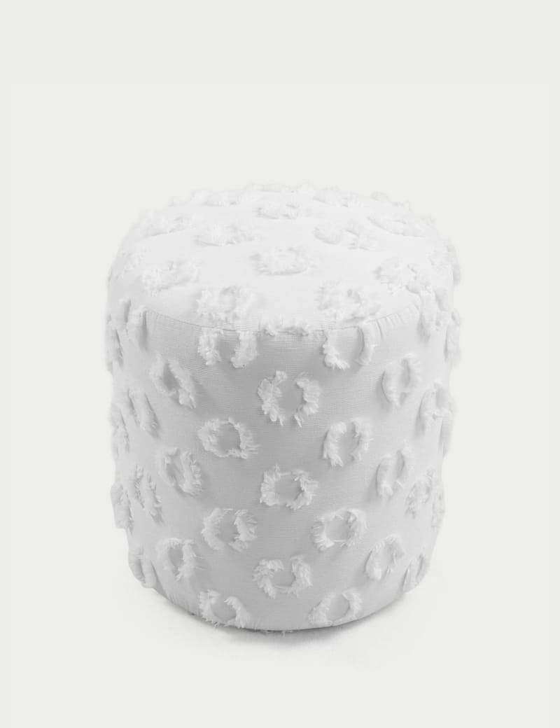 Meric siddepuf 40 cm rund - Hvid - Møbler - Stole & lænestole - Taburet & skammel - Ottoman