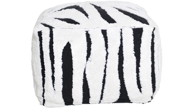 Mirello puf 50 cm - Hvid/Sort - Møbler - Stole & lænestole - Taburet & skammel - Ottoman