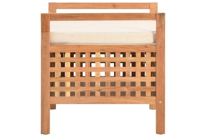 Opbevaringsbænk 49 X 48 X 49 Cm Massivt Valnøddetræ - Brun - Møbler - Stole & lænestole - Taburet & skammel