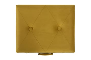 opbevaringstaburet 40 cm fløjl sennepsgul - Gul - Møbler - Stole & lænestole - Taburet & skammel