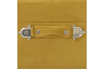 opbevaringstaburet 40 cm fløjl sennepsgul - Gul - Møbler - Stole & lænestole - Taburet & skammel