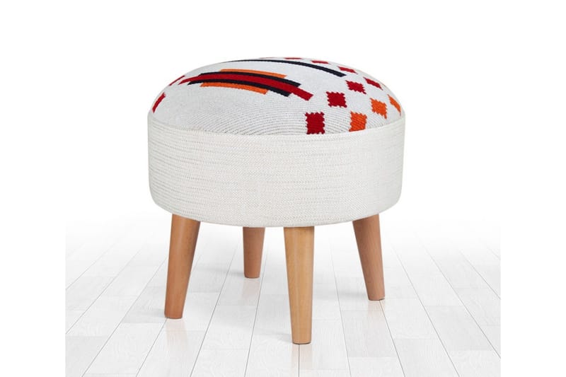 Opelousas Siddepuf 46 cm - Hvid - Møbler - Stole & lænestole - Taburet & skammel - Ottoman
