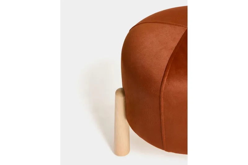 Orryn Fodskammel 40 cm - Orange/Natur - Møbler - Stole & lænestole - Taburet & skammel - Puf