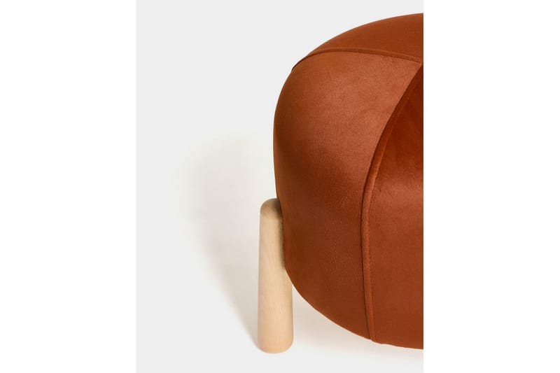Orryn Fodskammel 40 cm - Orange/Natur - Møbler - Stole & lænestole - Taburet & skammel - Puf
