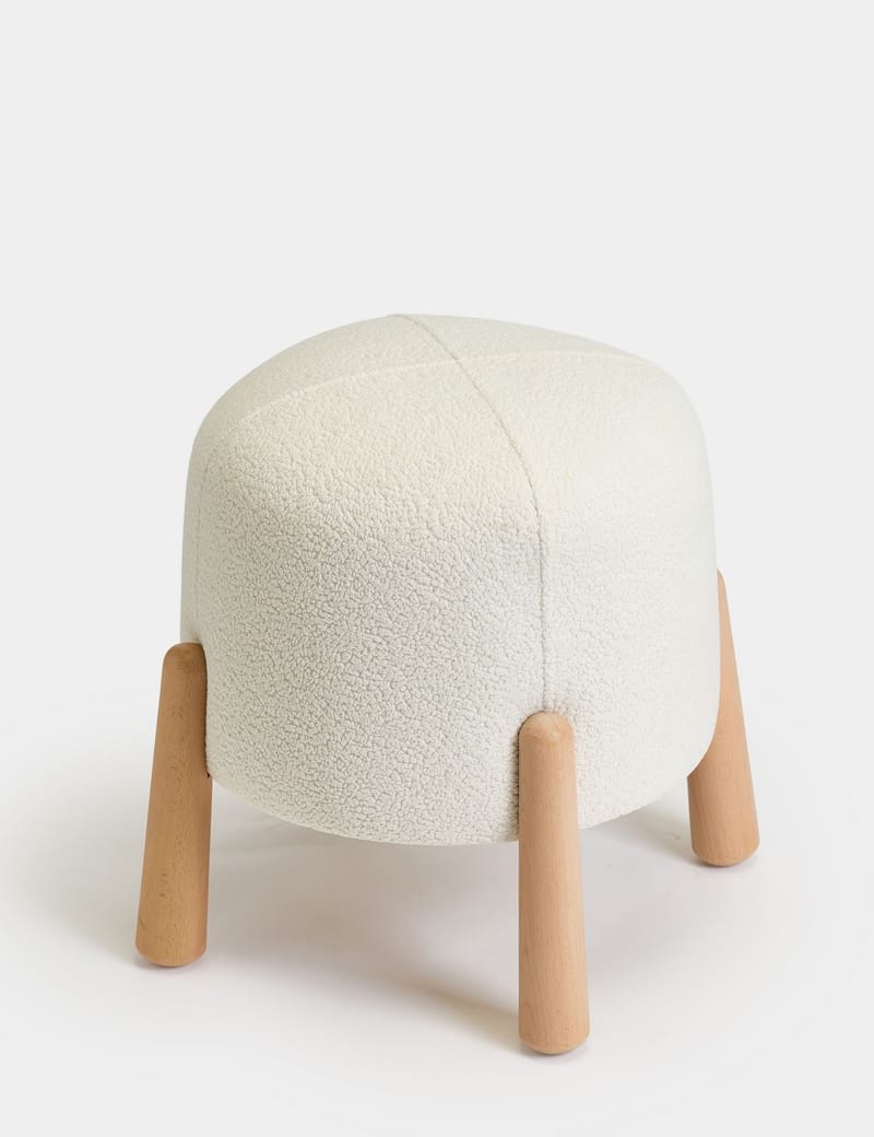 Orryn siddepuf 40 cm rund, Hvid