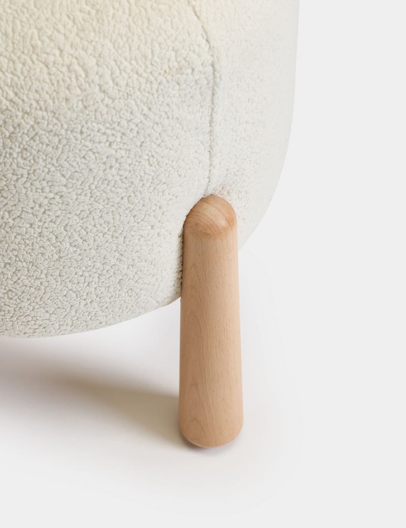 Orryn siddepuf 40 cm rund - Hvid - Møbler - Stole & lænestole - Taburet & skammel - Ottoman