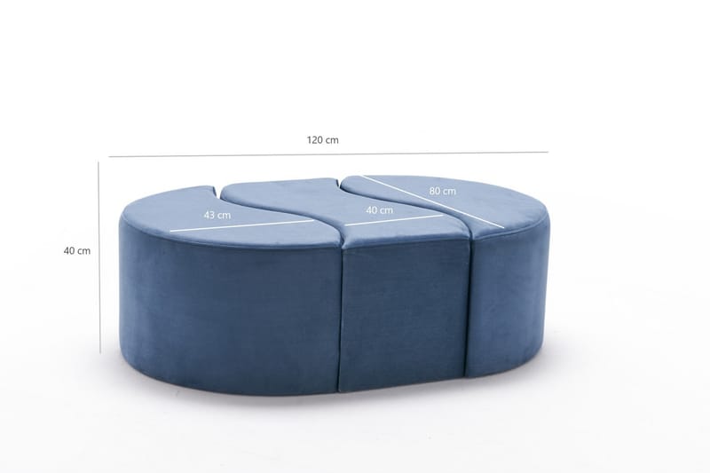 Alyasmin Ottoman - Blå - Møbler - Stole & lænestole - Taburet & skammel - Ottoman
