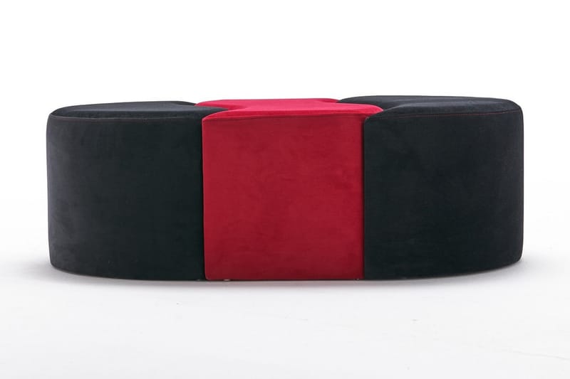 Alyasmin Ottoman - Sort/Rød - Møbler - Stole & lænestole - Taburet & skammel - Ottoman