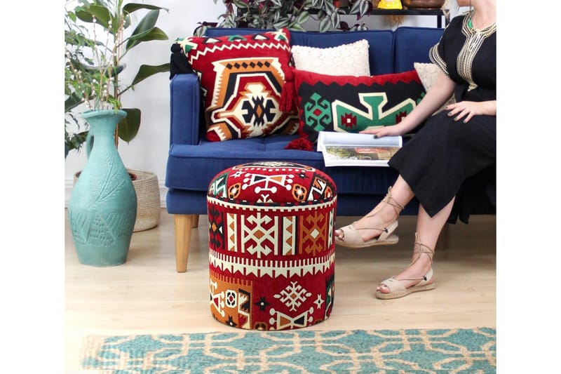 Amsterdam Siddepuf 40 cm - Flerfarvet - Møbler - Stole & lænestole - Taburet & skammel - Ottoman