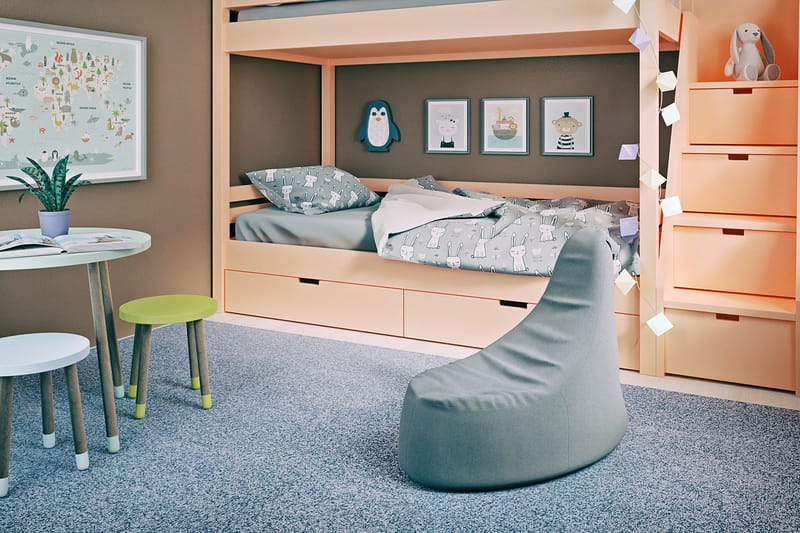 Ankala Ottoman 90 cm, Grå