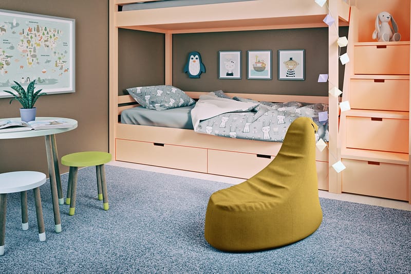 Ankala Ottoman 90 cm - Gul - Møbler - Stole & lænestole - Taburet & skammel - Ottoman