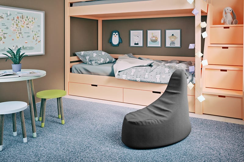 Ankala Ottoman 90 cm, Mørkegrå