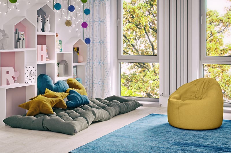 Arvind Ottoman 120 cm - Gul - Møbler - Stole & lænestole - Taburet & skammel - Ottoman