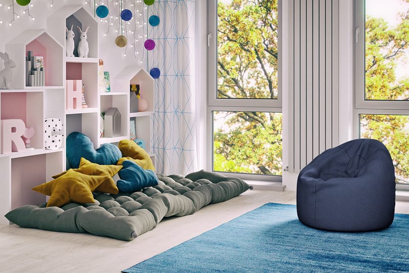 Arvind Ottoman 120 cm - Marineblå - Møbler - Stole & lænestole - Taburet & skammel - Ottoman