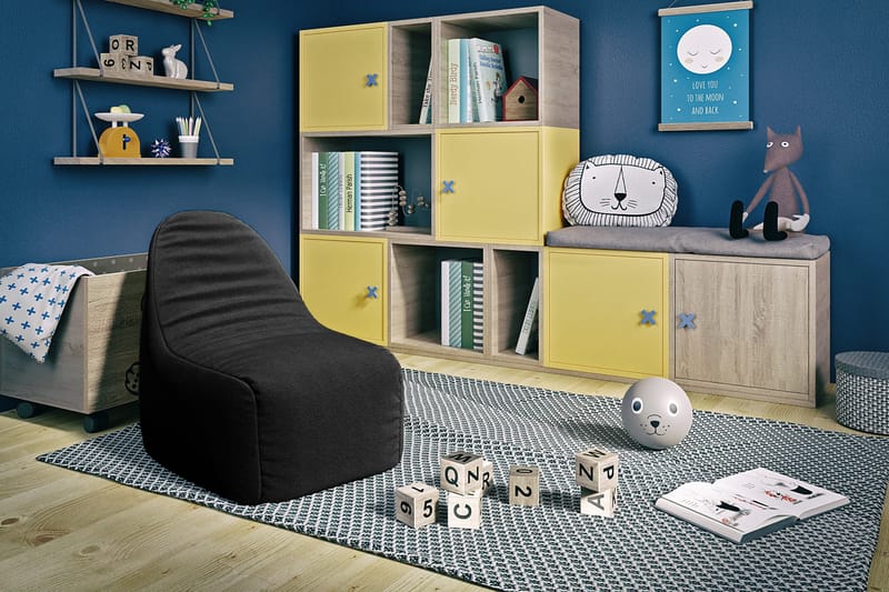 Asaka Ottoman 80 cm - Sort - Møbler - Stole & lænestole - Taburet & skammel - Ottoman