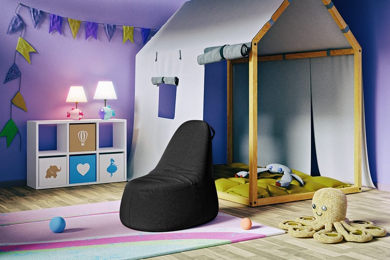 Asako Ottoman 83 cm - Sort - Møbler - Stole & lænestole - Taburet & skammel - Ottoman