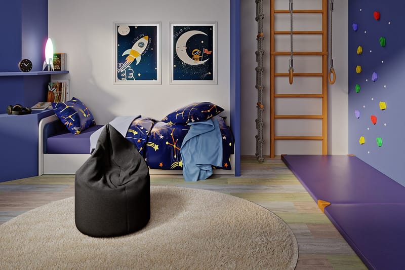 Asana Ottoman 70 cm - Sort - Møbler - Stole & lænestole - Taburet & skammel - Ottoman