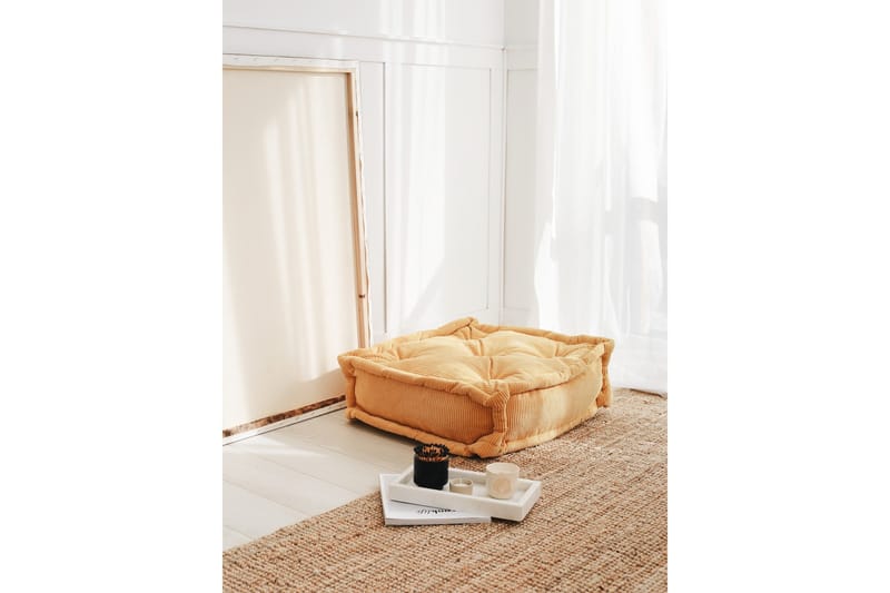 Biskuvi Puf 55 cm - Gul - Møbler - Stole & lænestole - Taburet & skammel - Ottoman