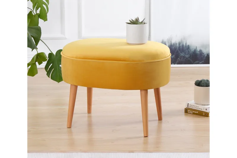 Bowie Siddepuf 63 cm - Gul - Møbler - Stole & lænestole - Taburet & skammel - Ottoman