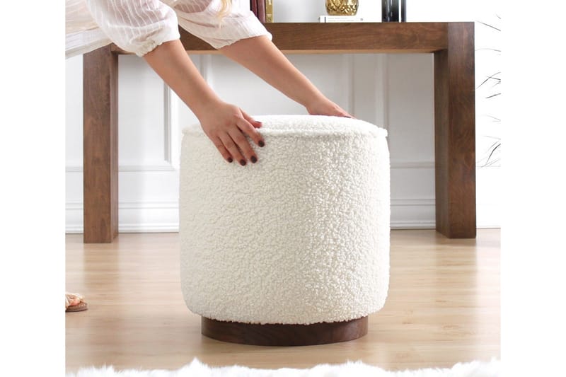 Braintree Sittpuff 42 cm Vit - Møbler - Stole & lænestole - Taburet & skammel - Ottoman
