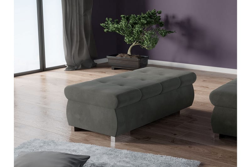 Cerys Ottoman Grå - Møbler - Stole & lænestole - Taburet & skammel - Ottoman